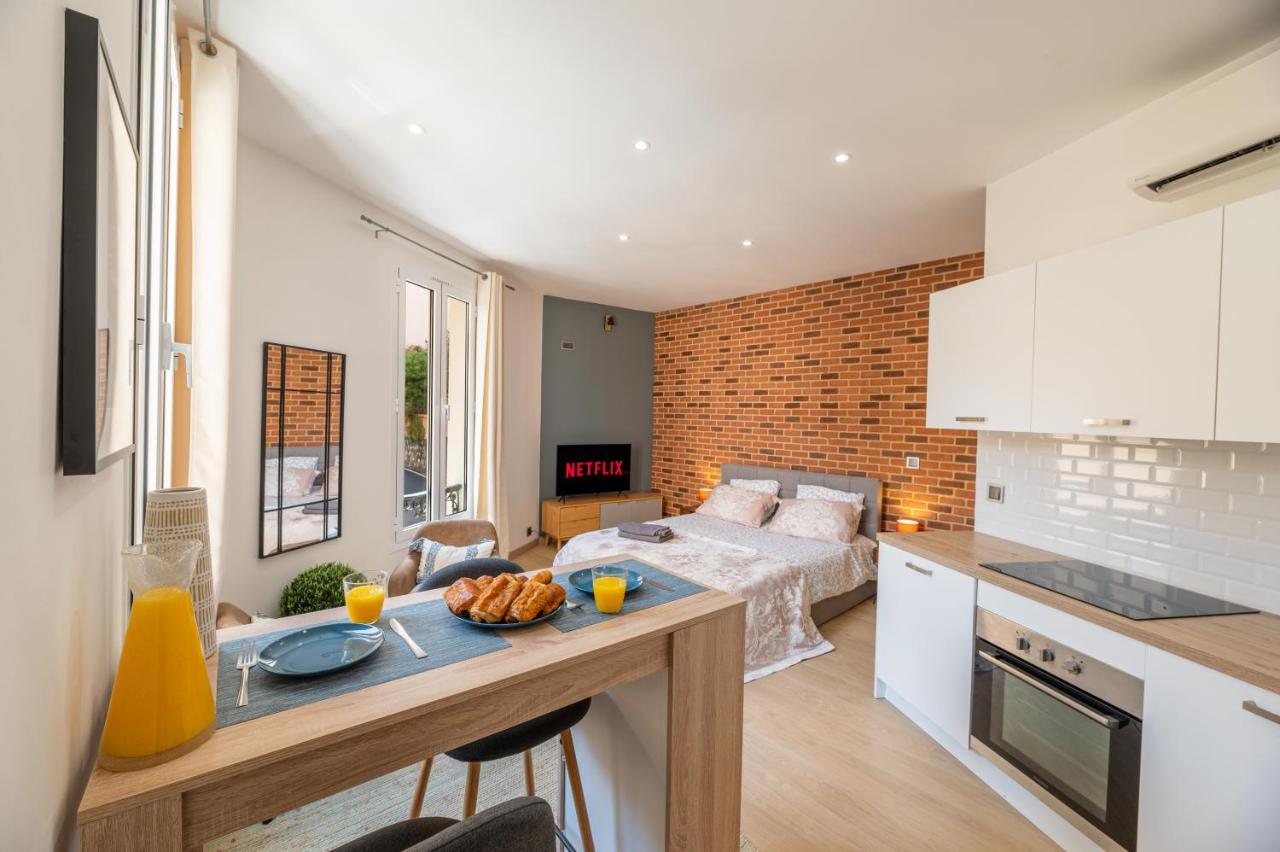 Grand Studio Climatise Tres Proche Monaco Beausoleil Luaran gambar